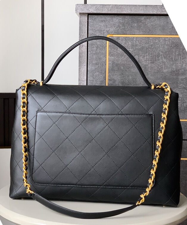 Chanel Maxi Flap Bag With Top Handle AS5543 Black
